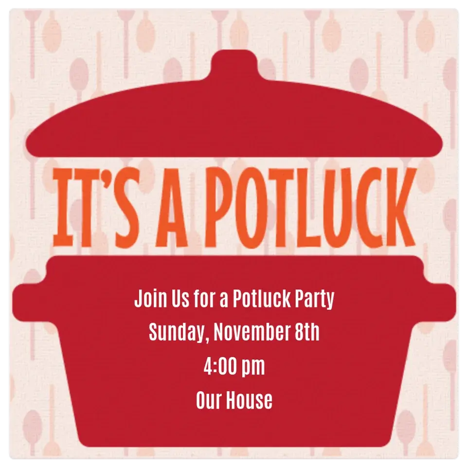 Spoon Potluck card