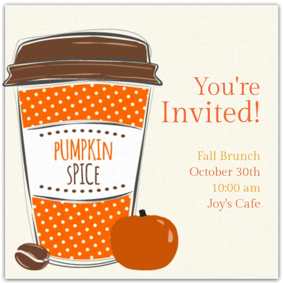Pumpkin Spice card