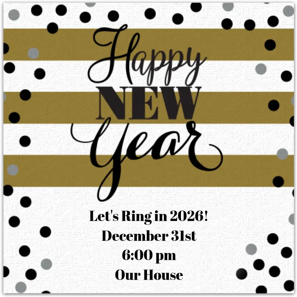 Golden New Year card