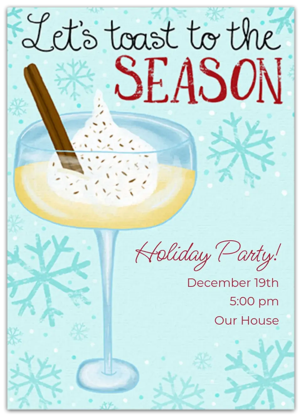 Eggnog card