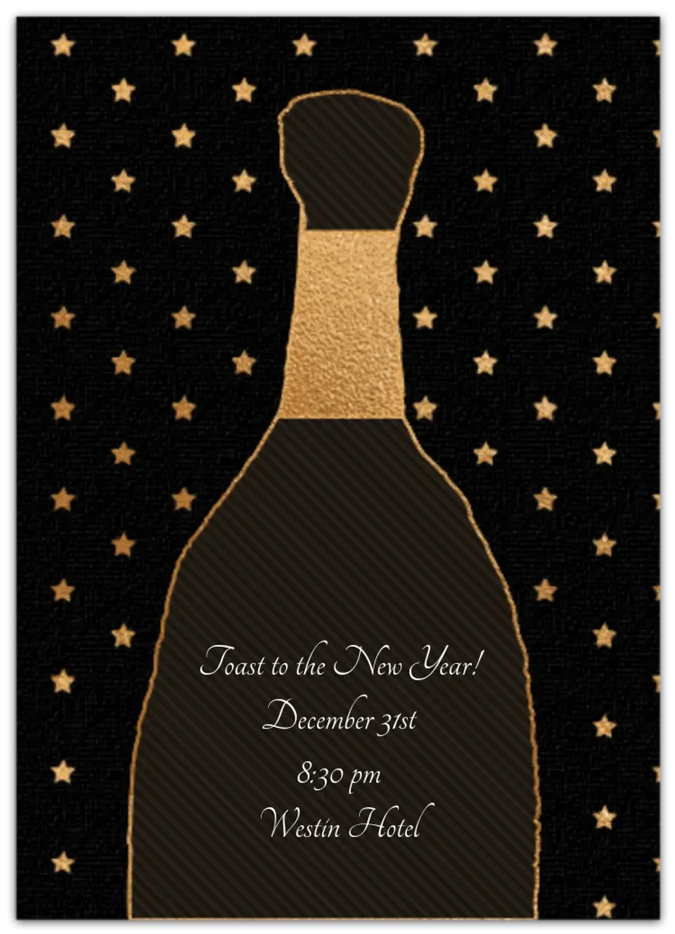 Starry Wine Bottle card