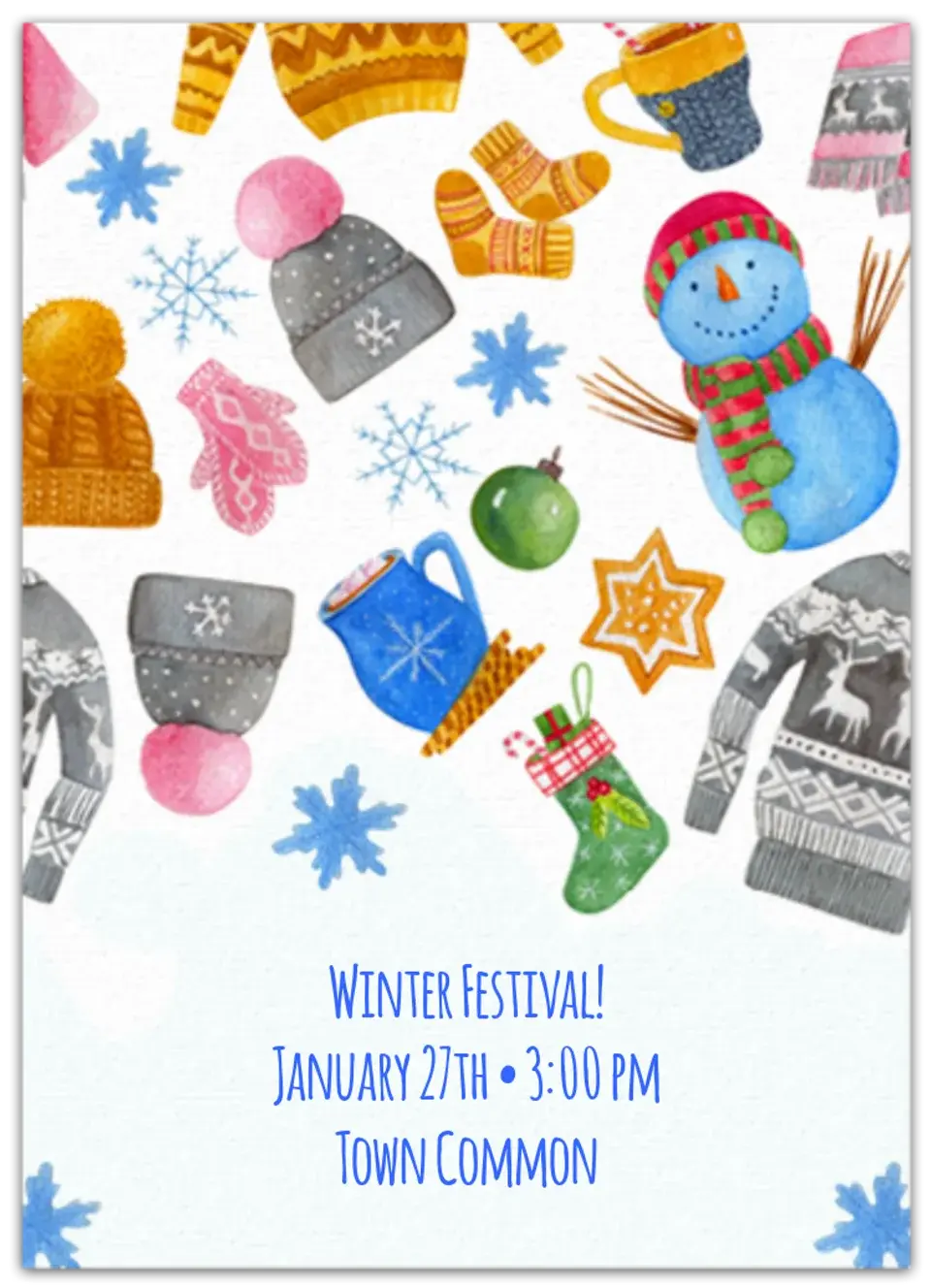 Winter Mittens card