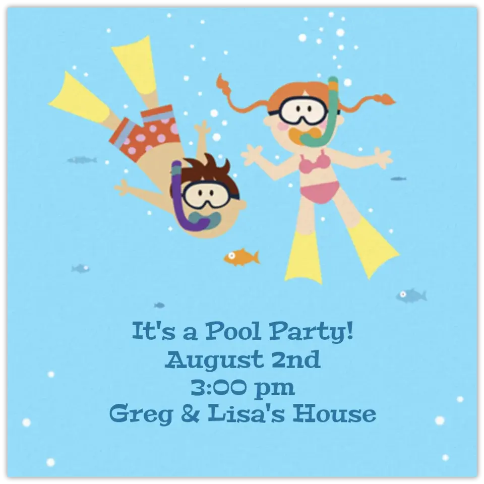 Swimming card