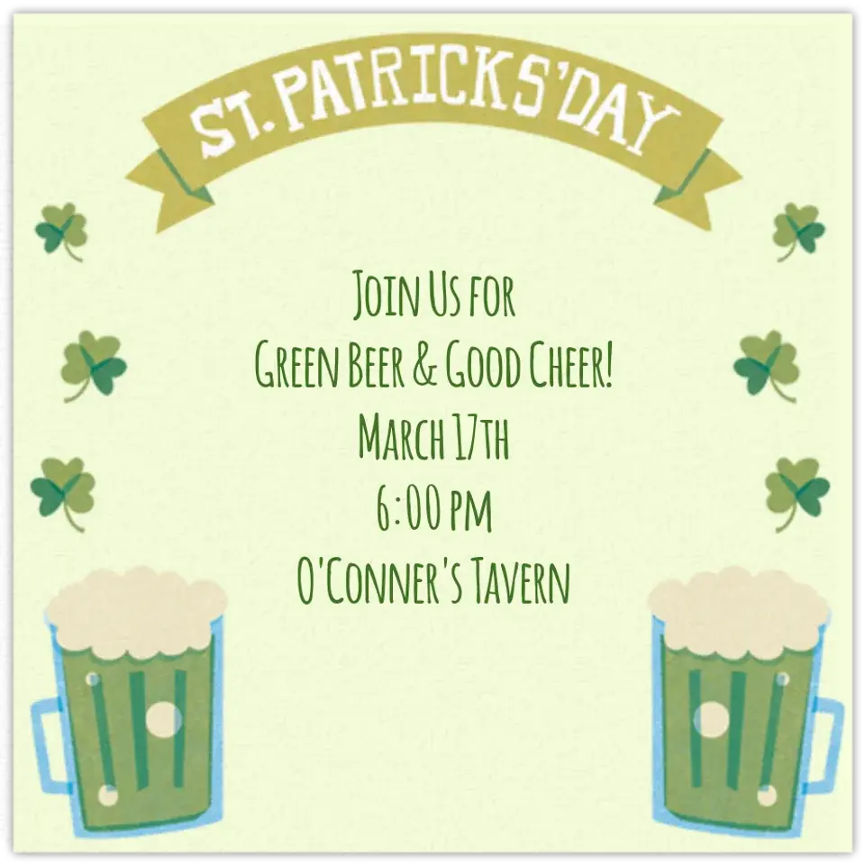 Green Beer card