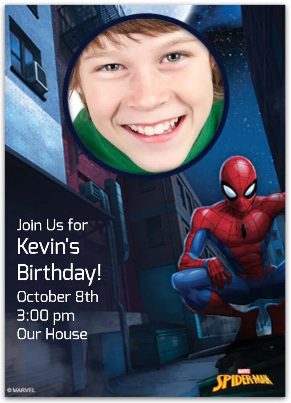 Spider-Man Hero Photo card