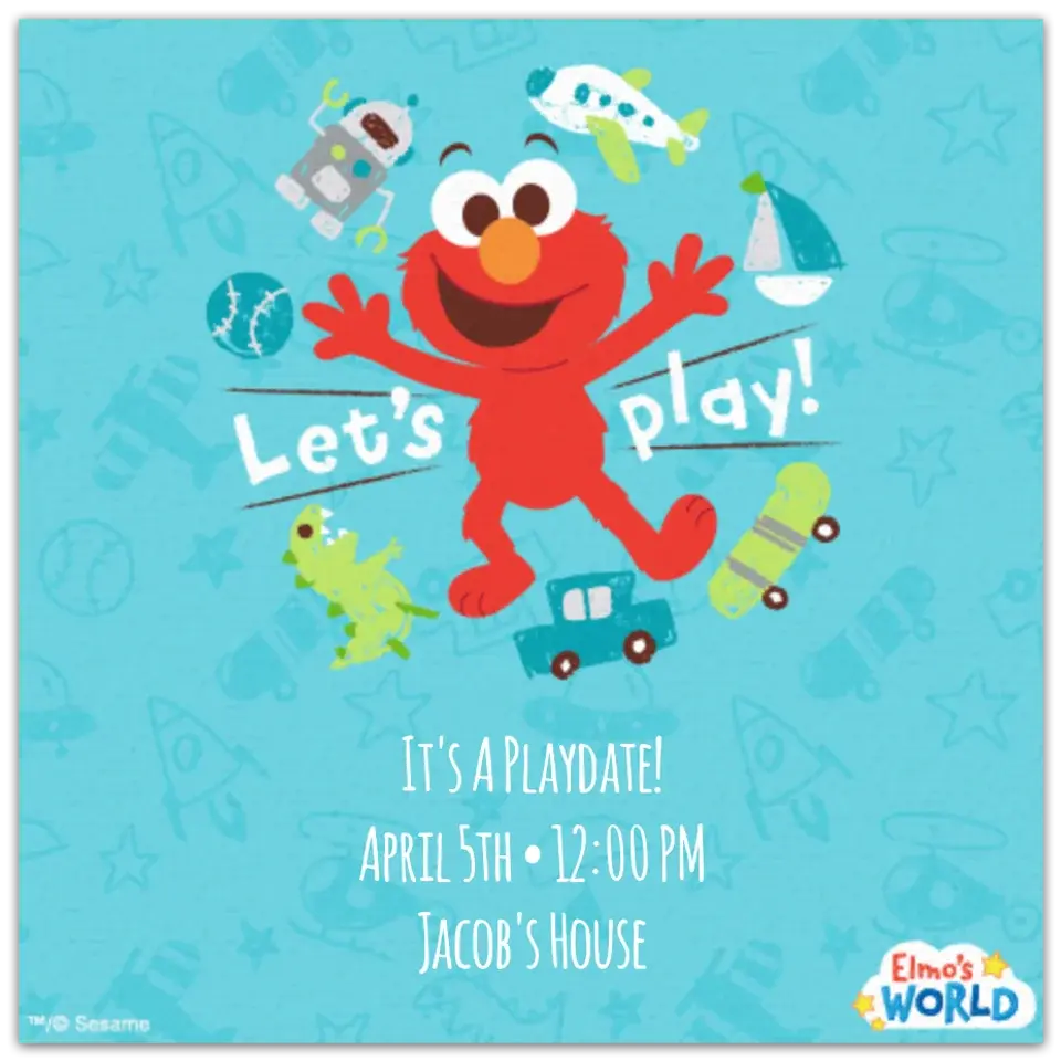 Elmo's World card
