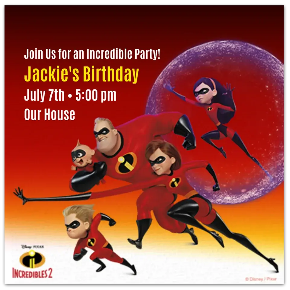 Incredibles 2 card
