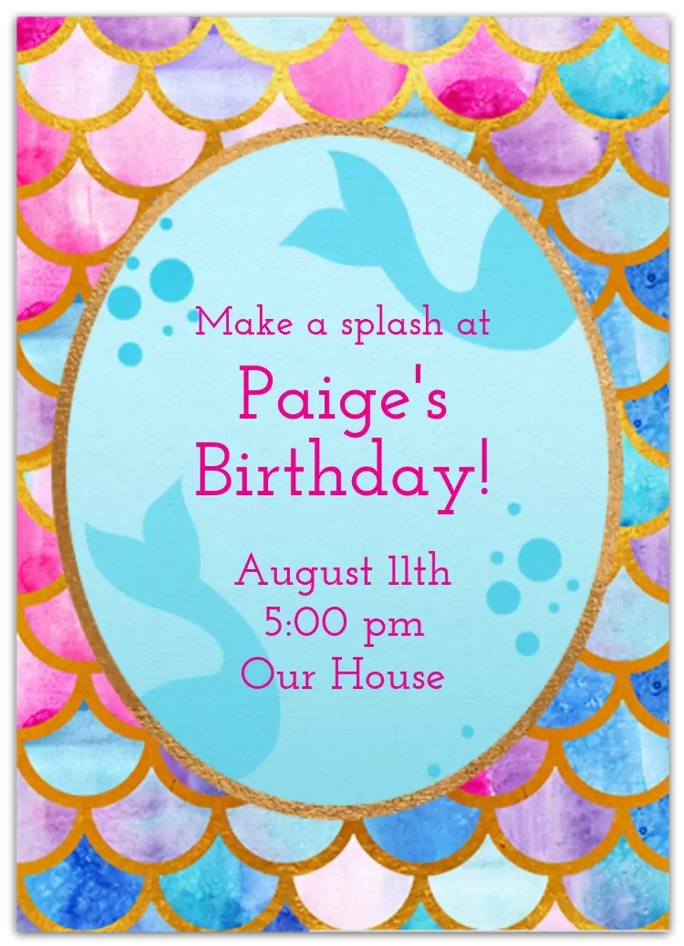 Mermaid Scales card