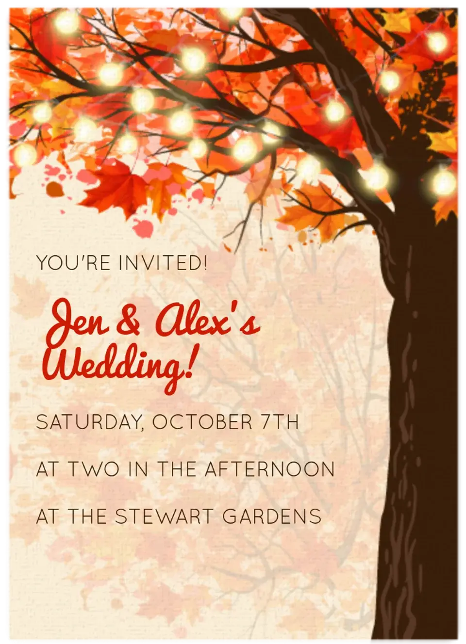 Autumn Tree card