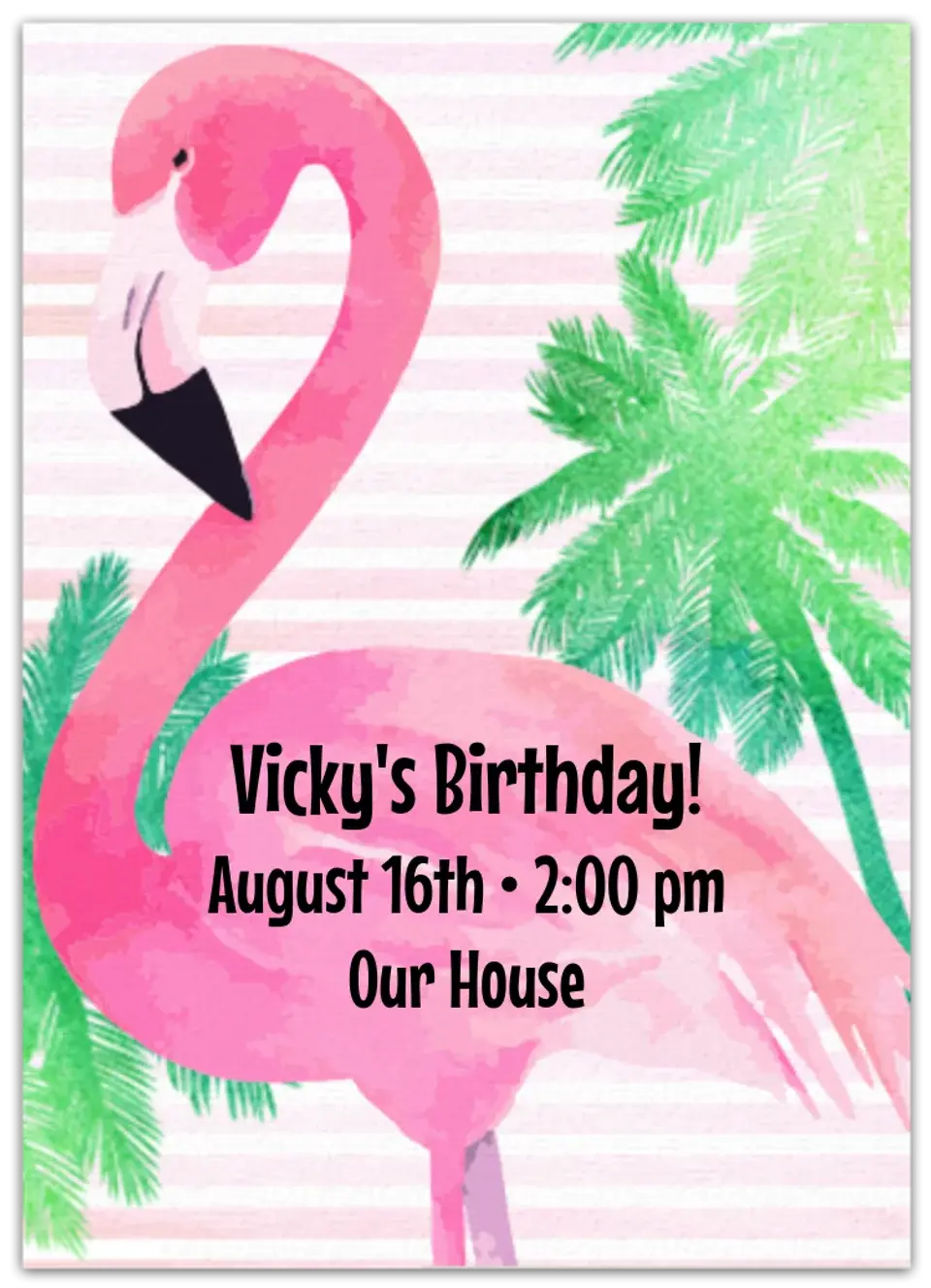 Flamingo card