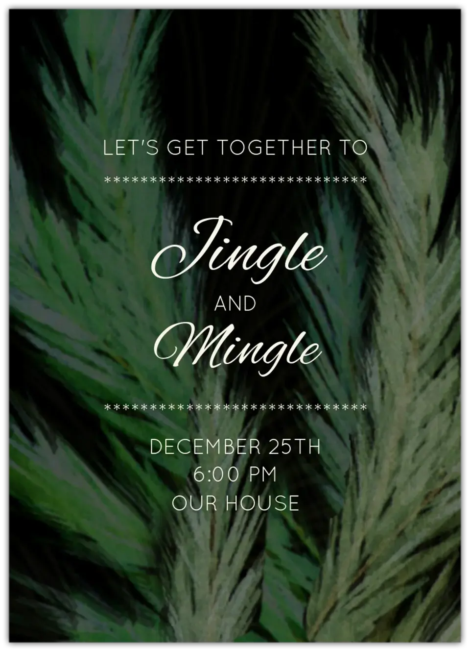 Elegant Evergreen card