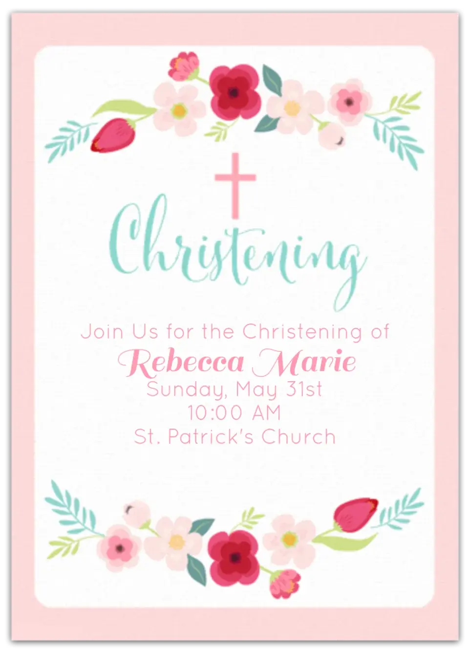 Christening card