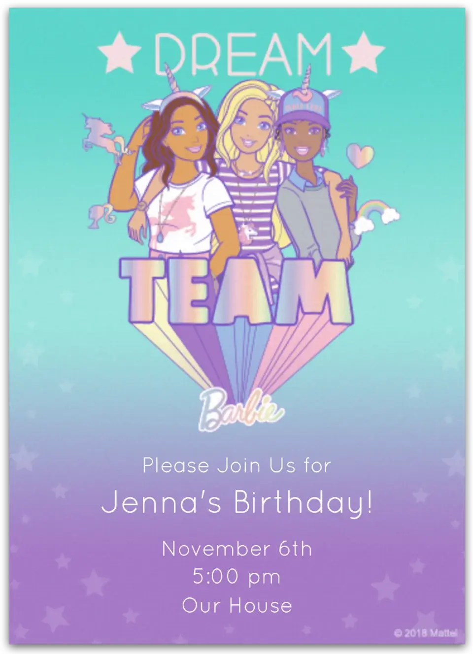 Barbie | Dream Team card