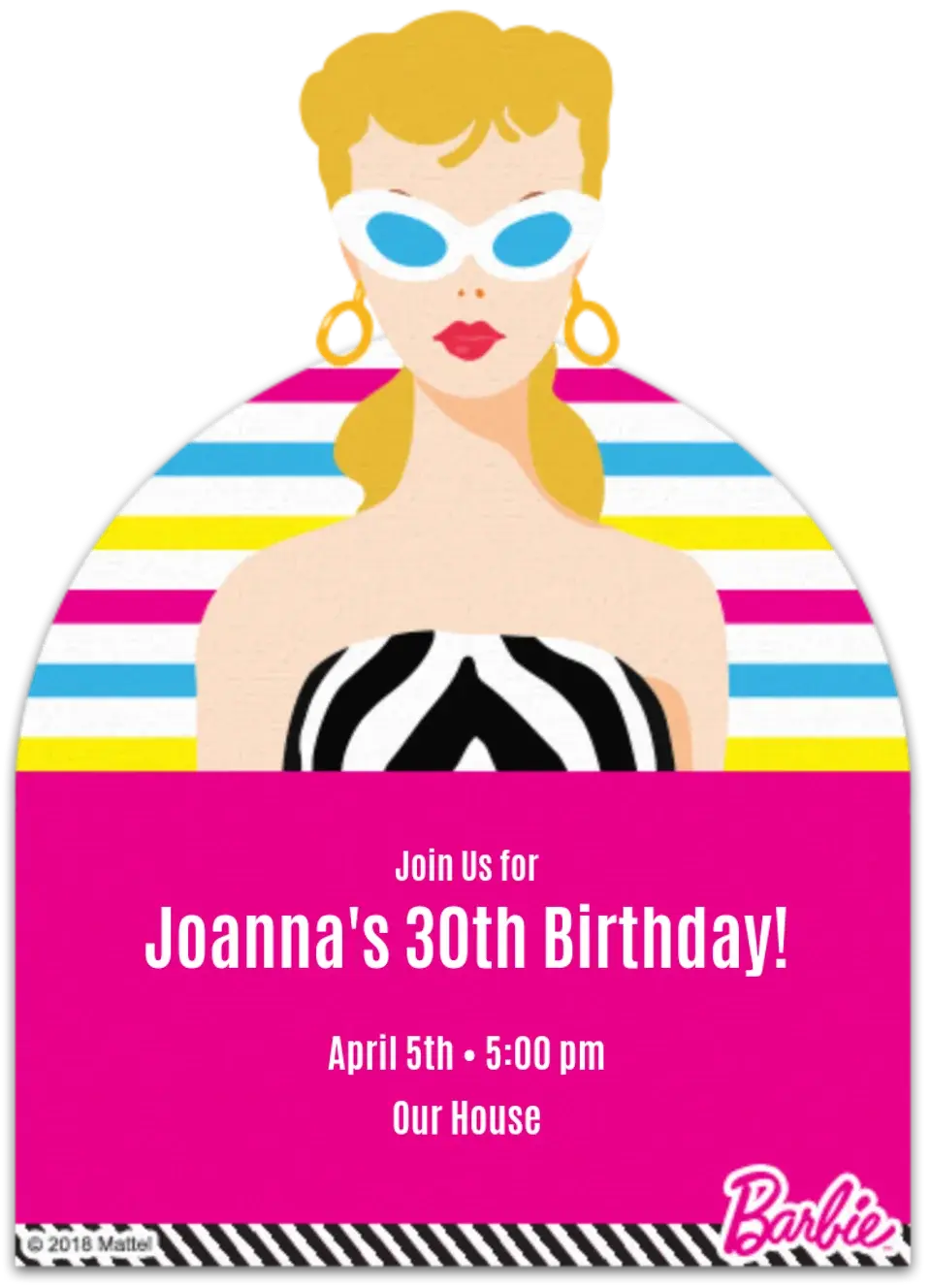 Barbie | Retro Barbie Diecut card image