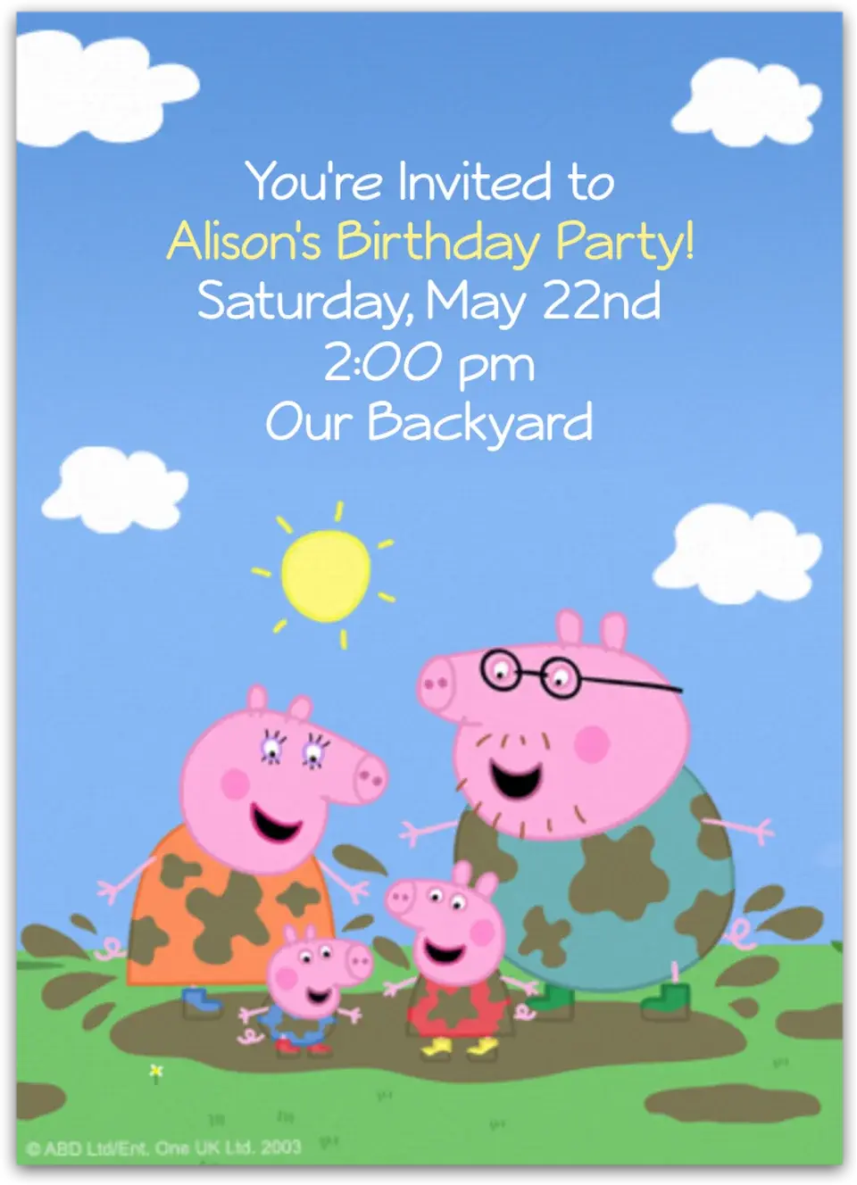Peppa Pig | Peppa Family card