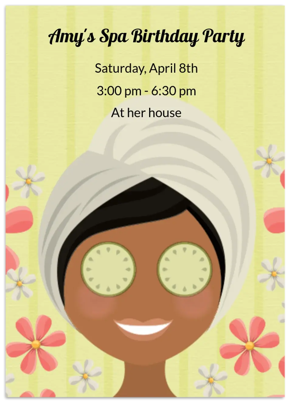 Spa Party card