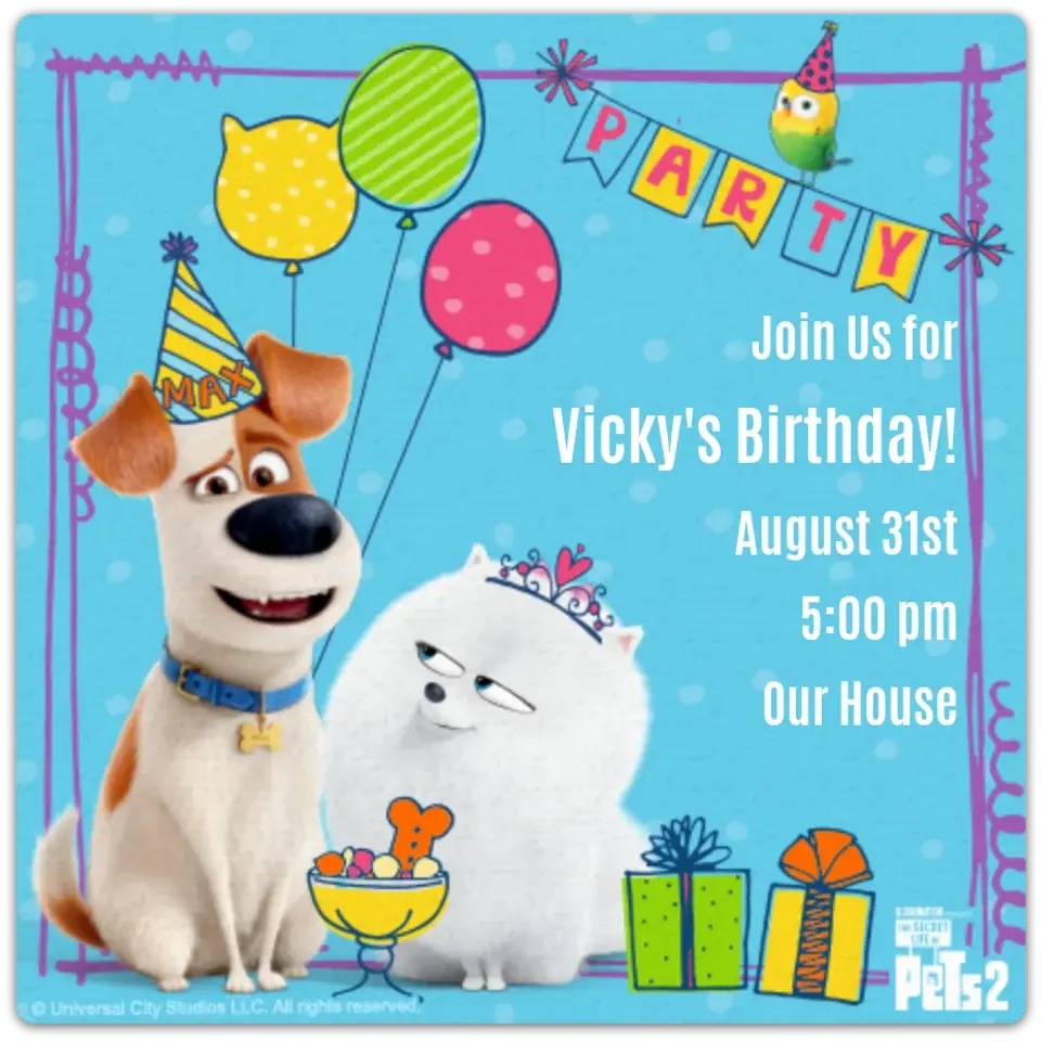 Secret Life | Birthday Party card