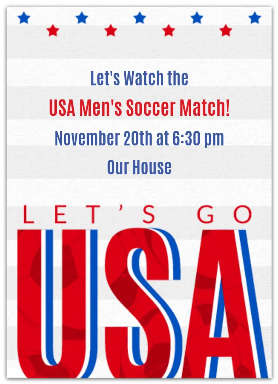 USA World Cup card