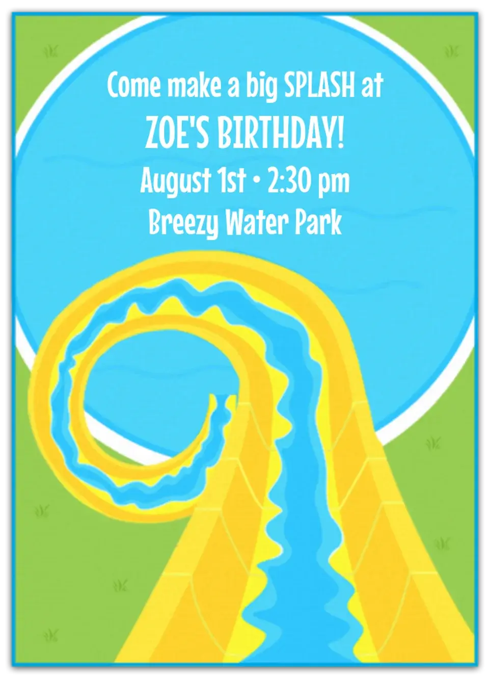 Water Slide card