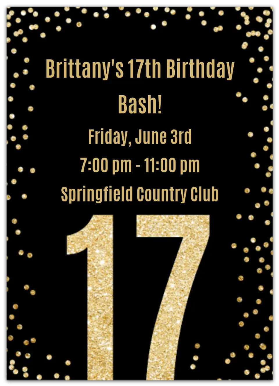 17th Birthday card