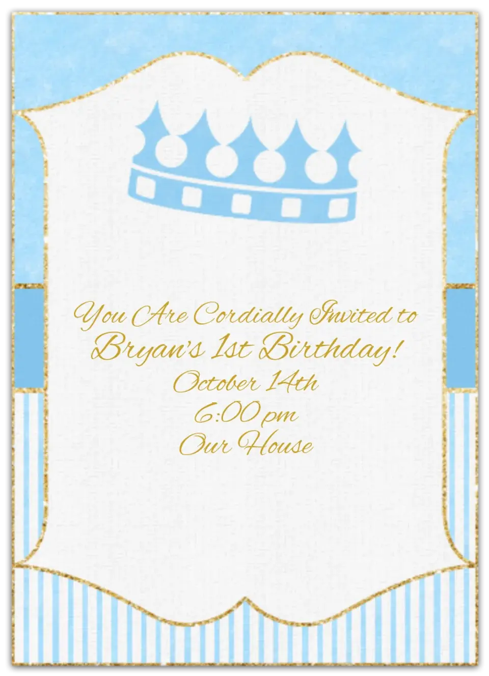 Prince Birthday card image