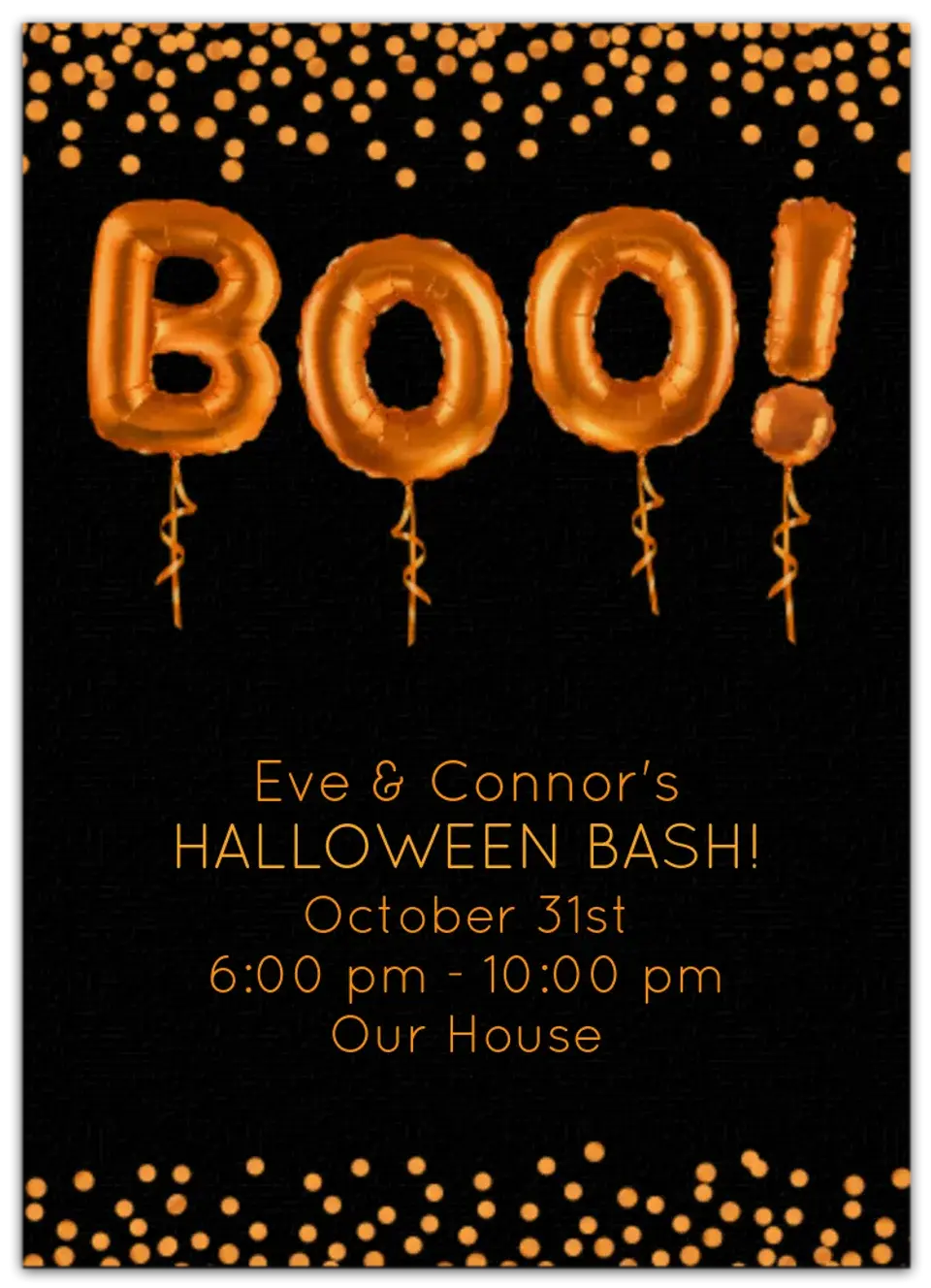 BOO! Balloons card