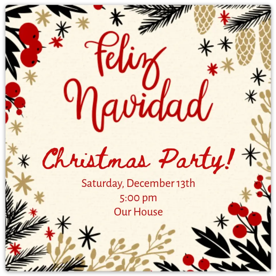 Feliz Navidad card