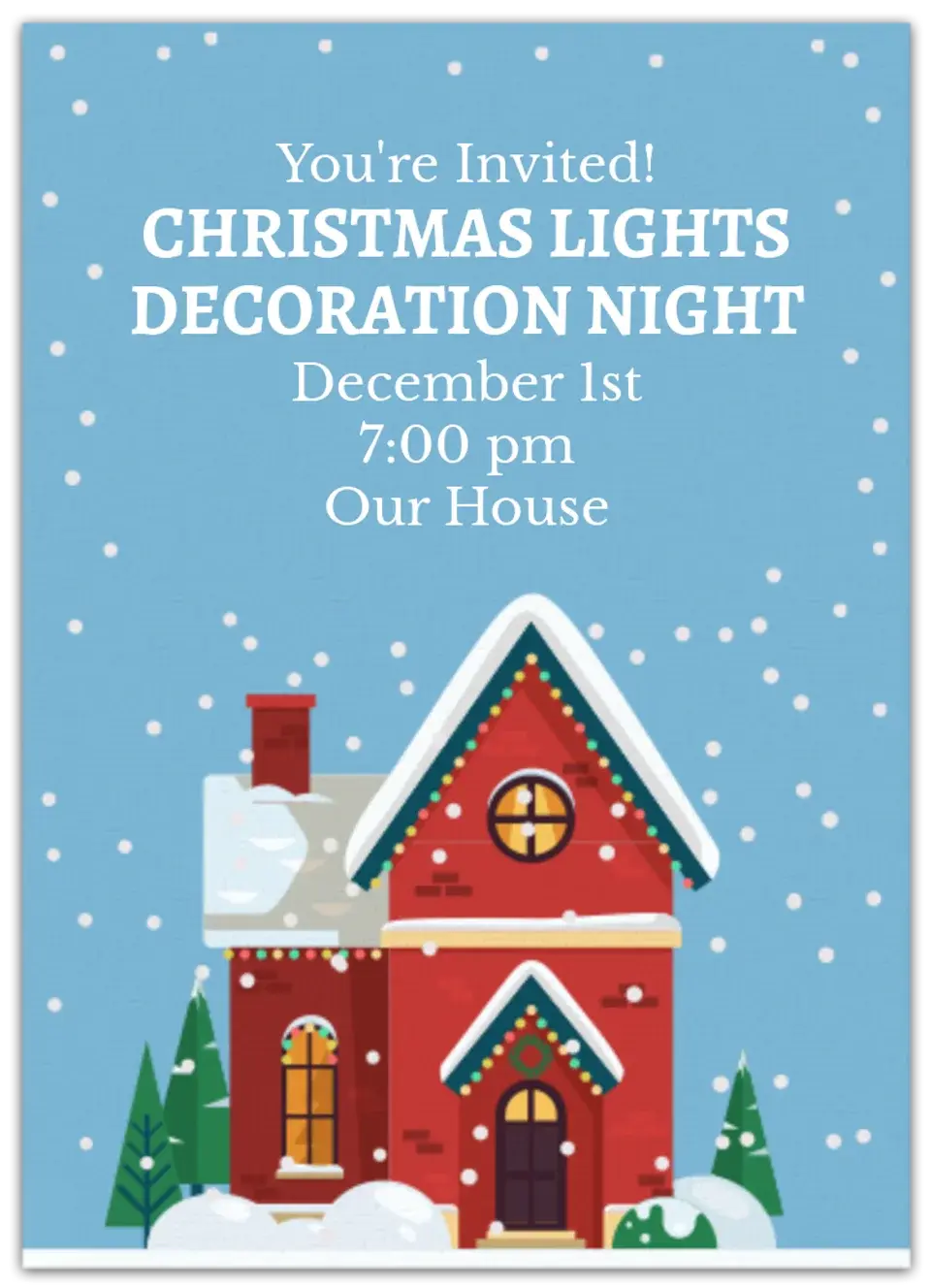 Dec 1 | Christmas Lights Day card
