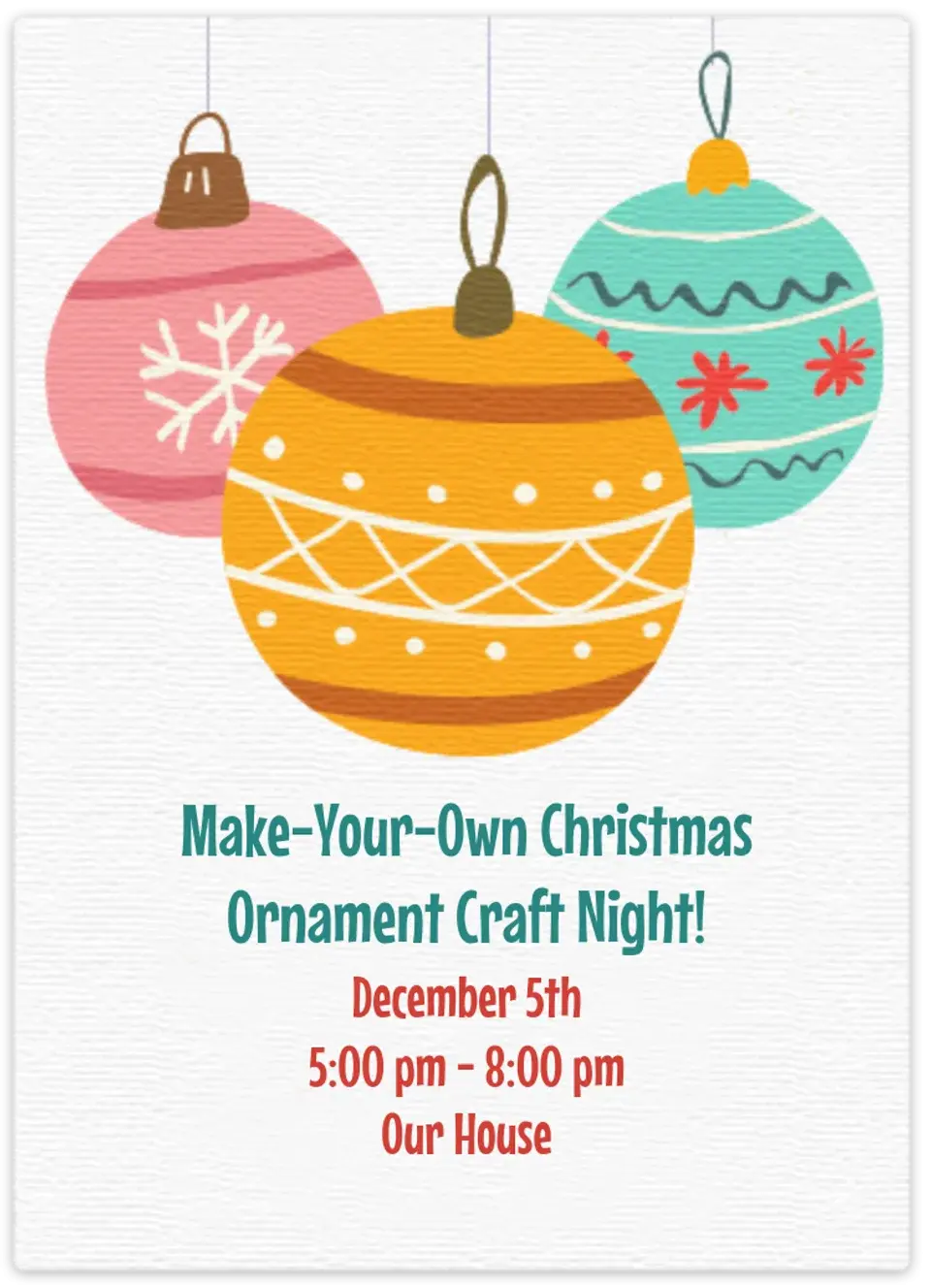 Dec 5 | Make Homemade Ornaments card