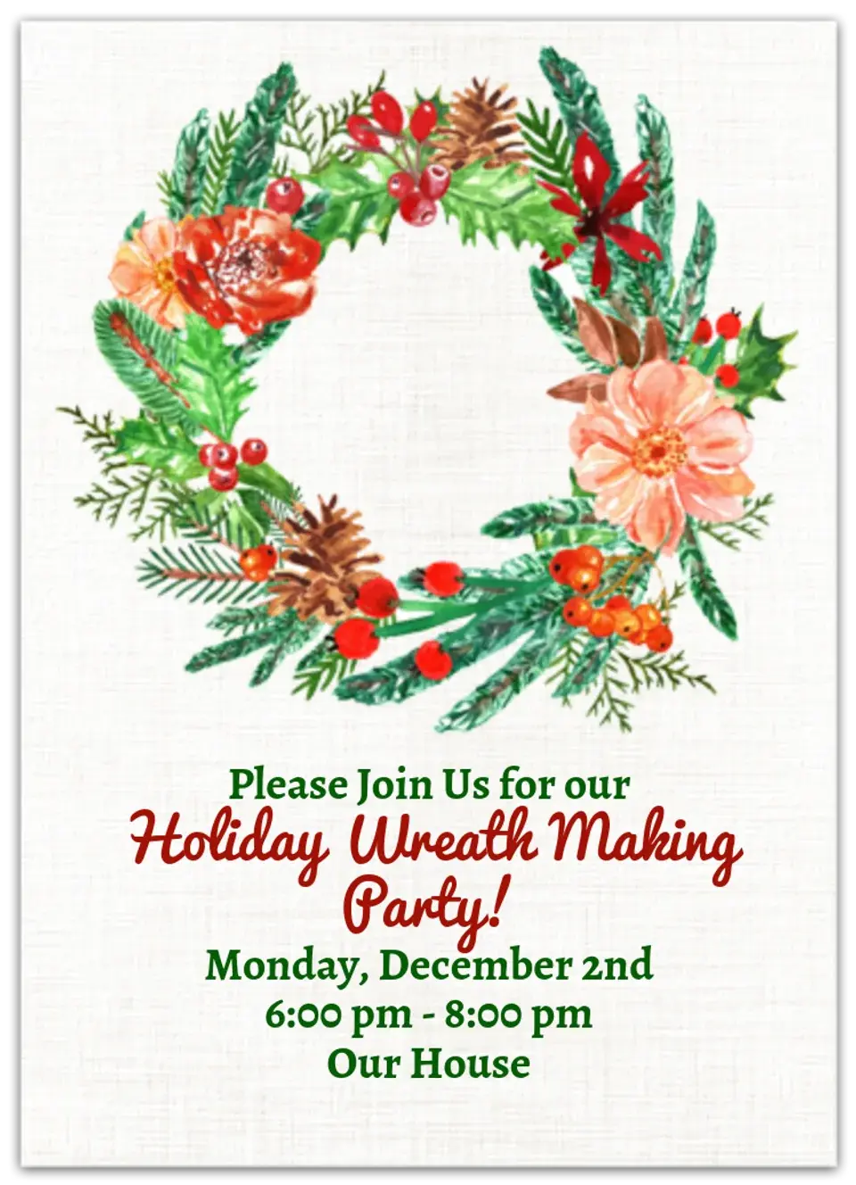 Dec 2 | Make a Wreath card