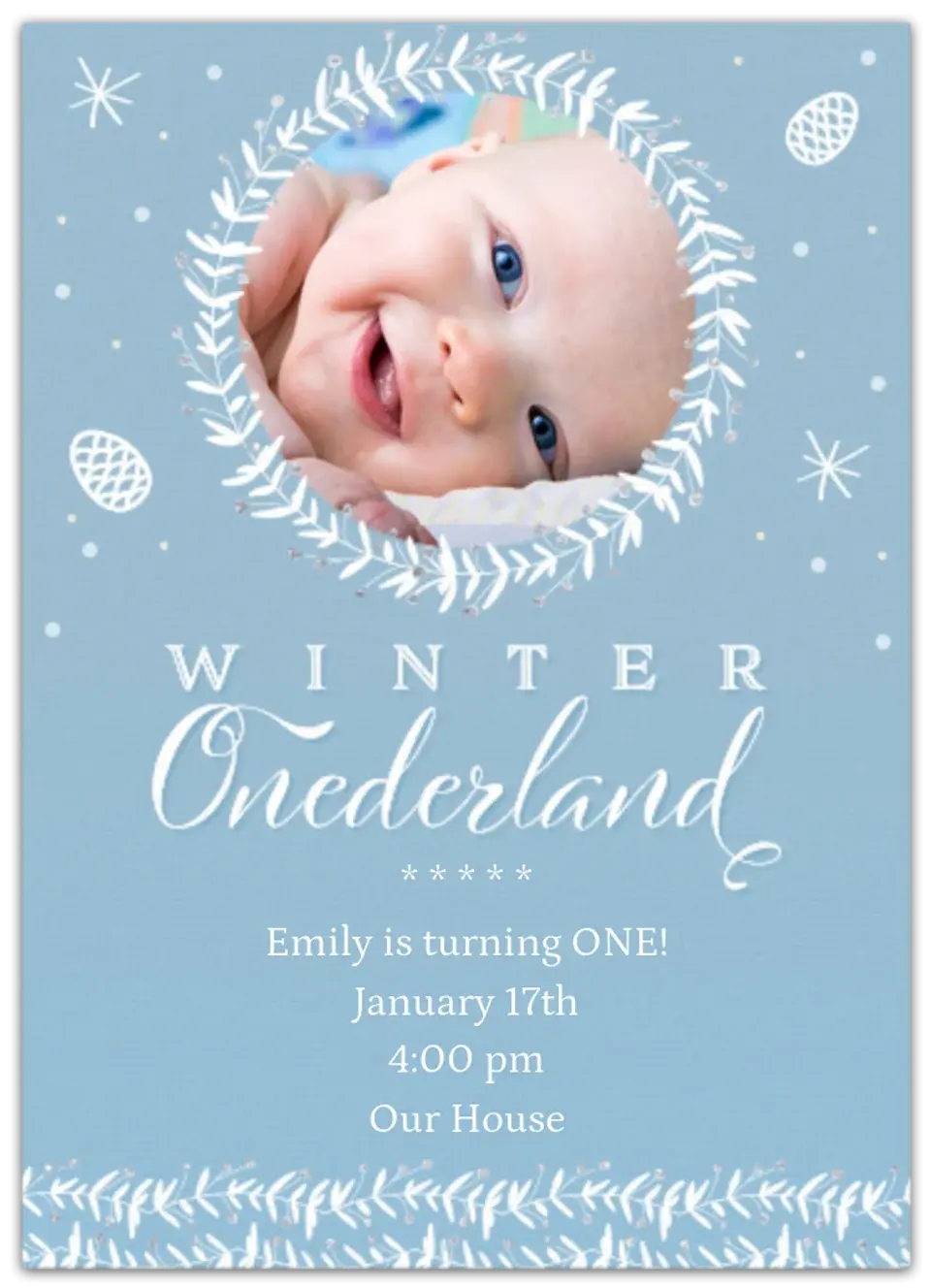 Winter Onederland Photo card