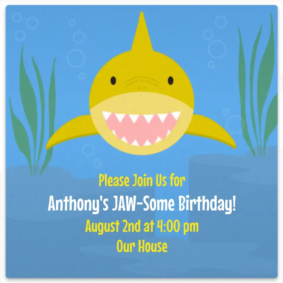 Shark Smile card