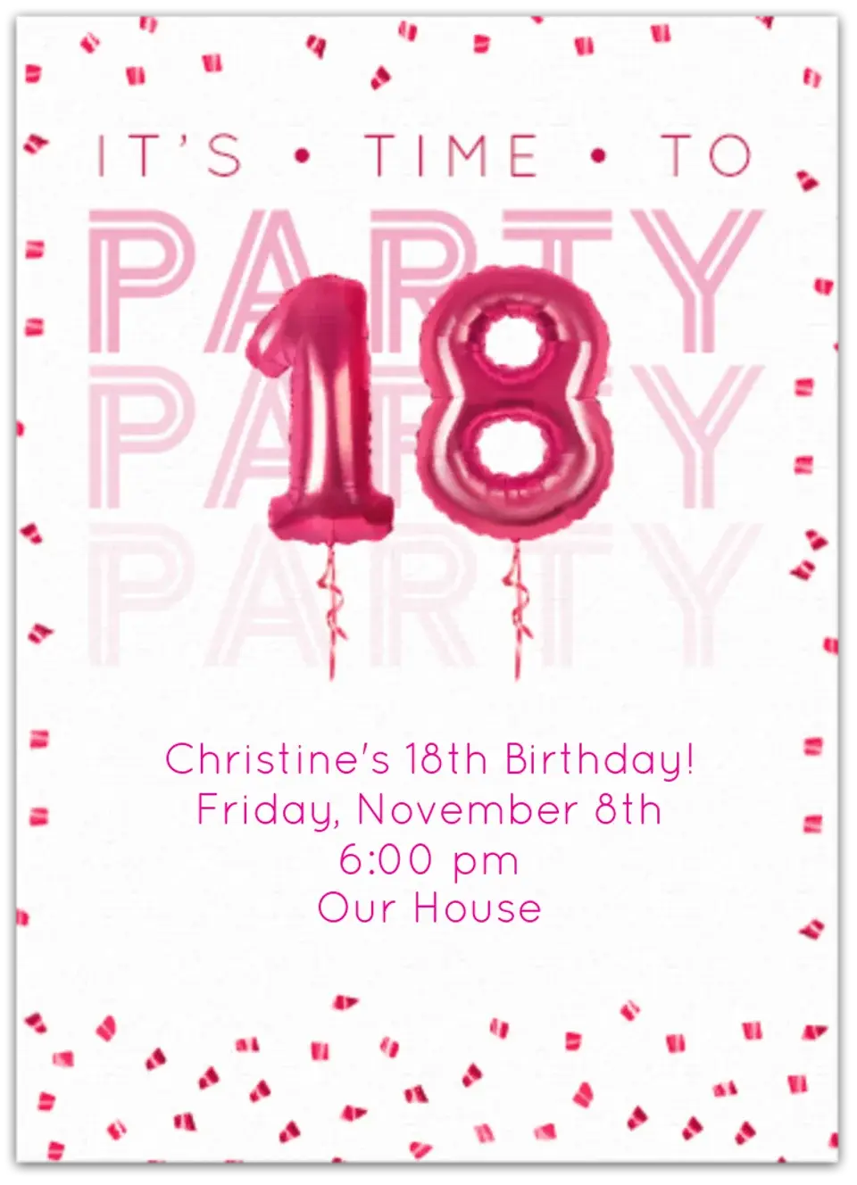 18th Birthday Balloons card