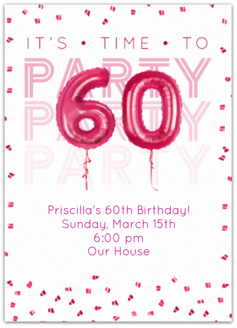 60th Birthday Balloons card