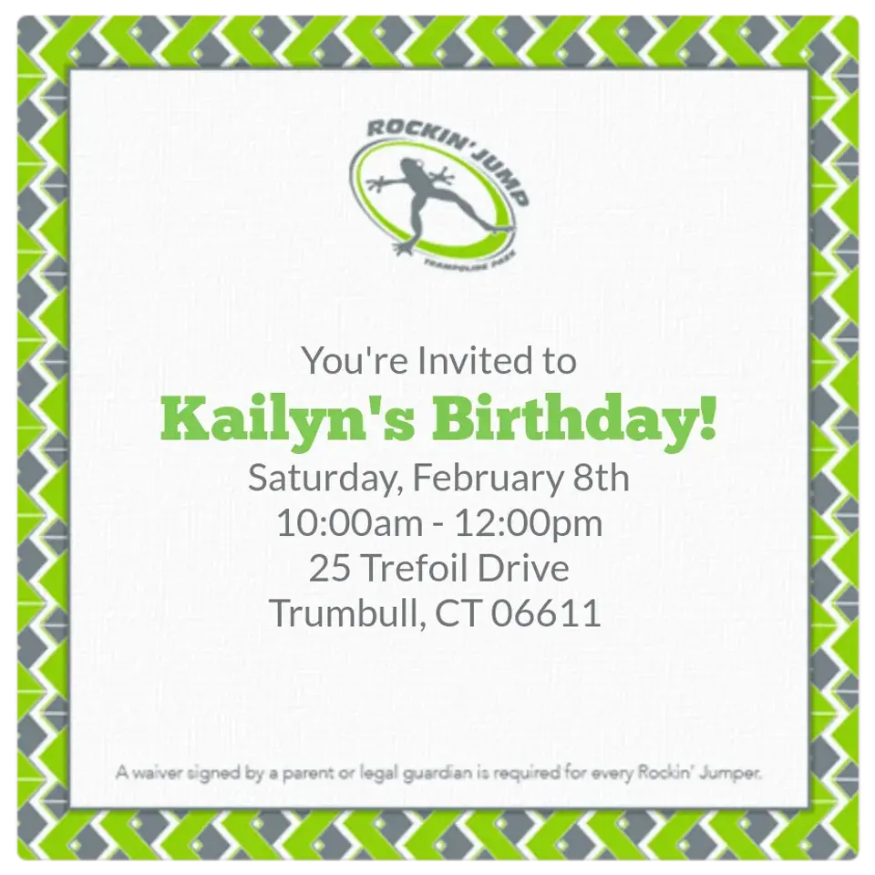 Rockin' Jump | Party card