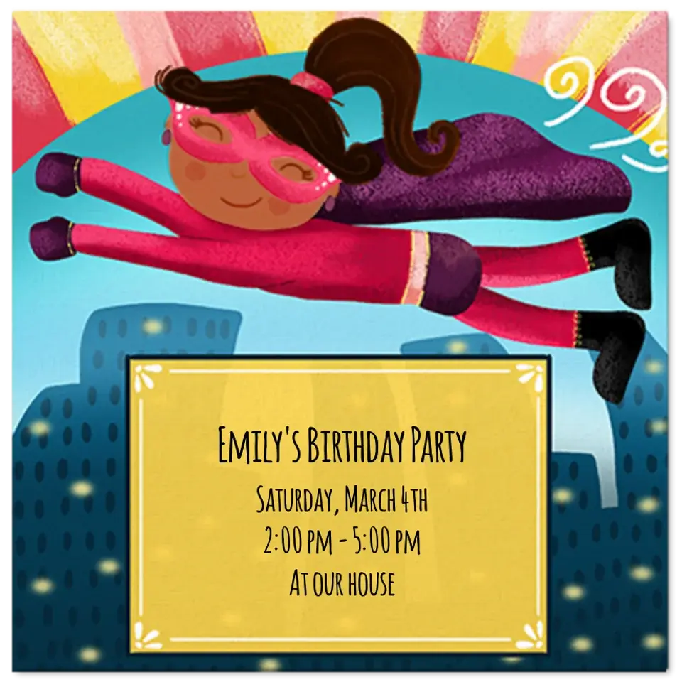 Superhero Girl card