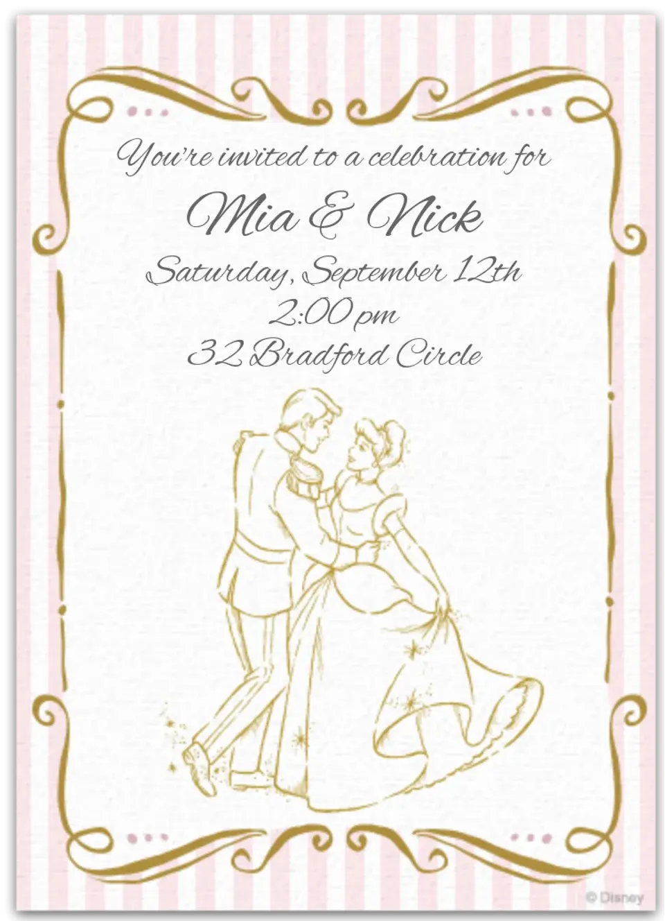 Disney Wedding card