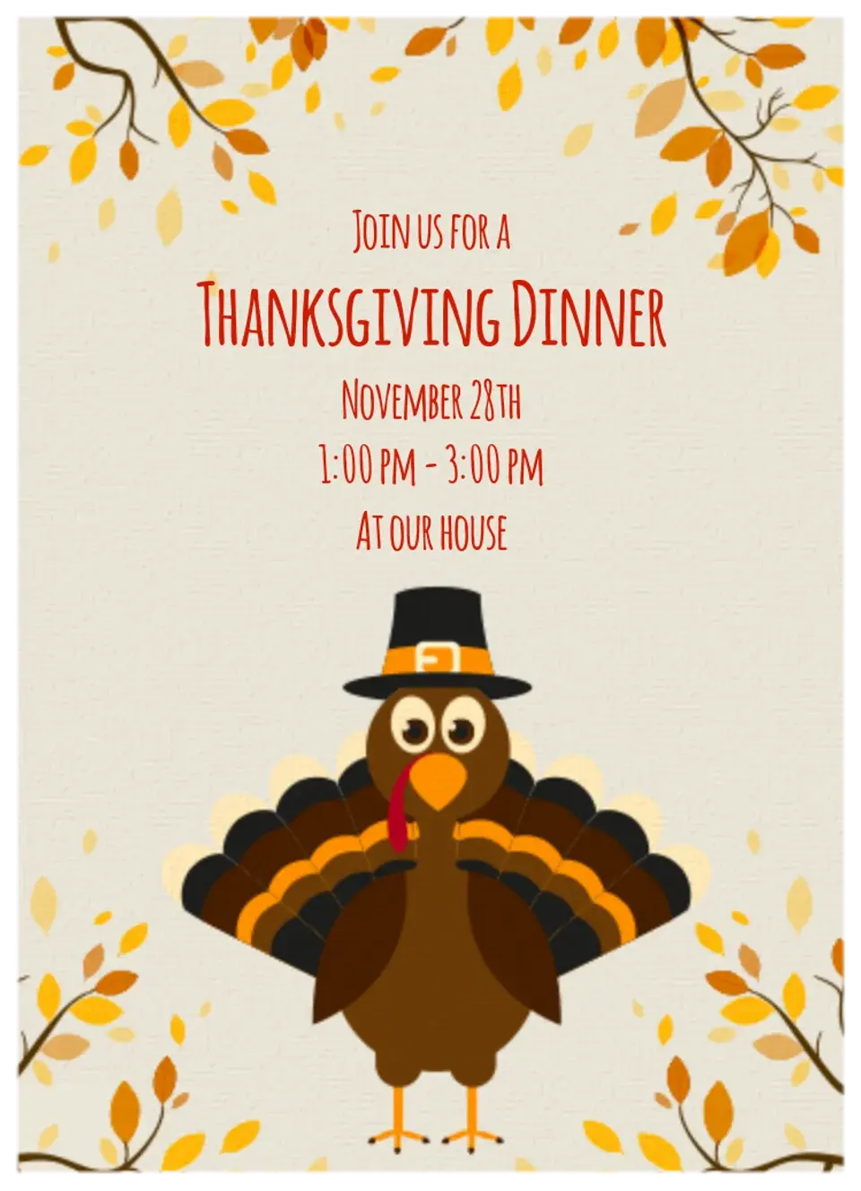 Fall Turkey card