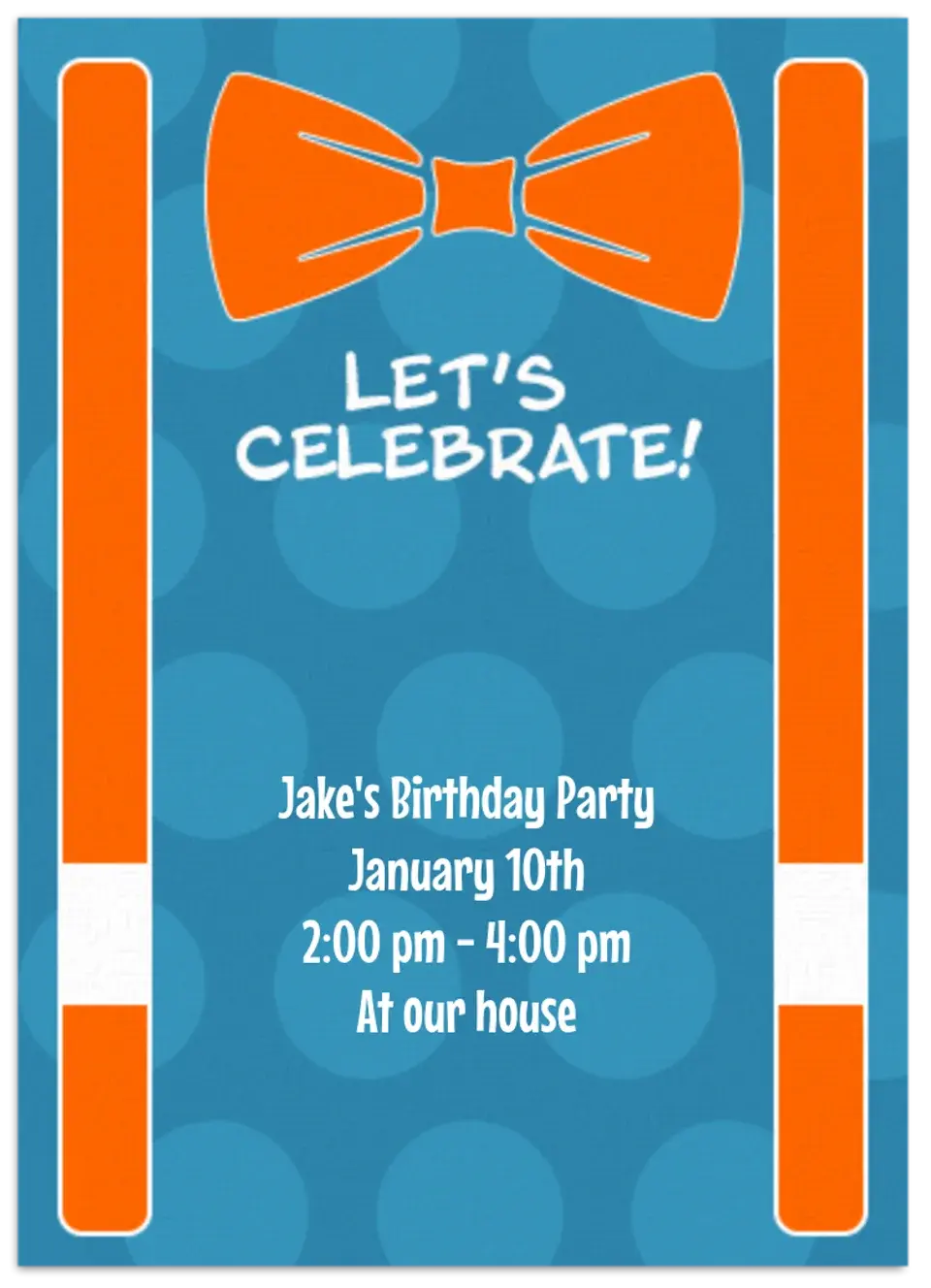 Toddler Blue & Orange card