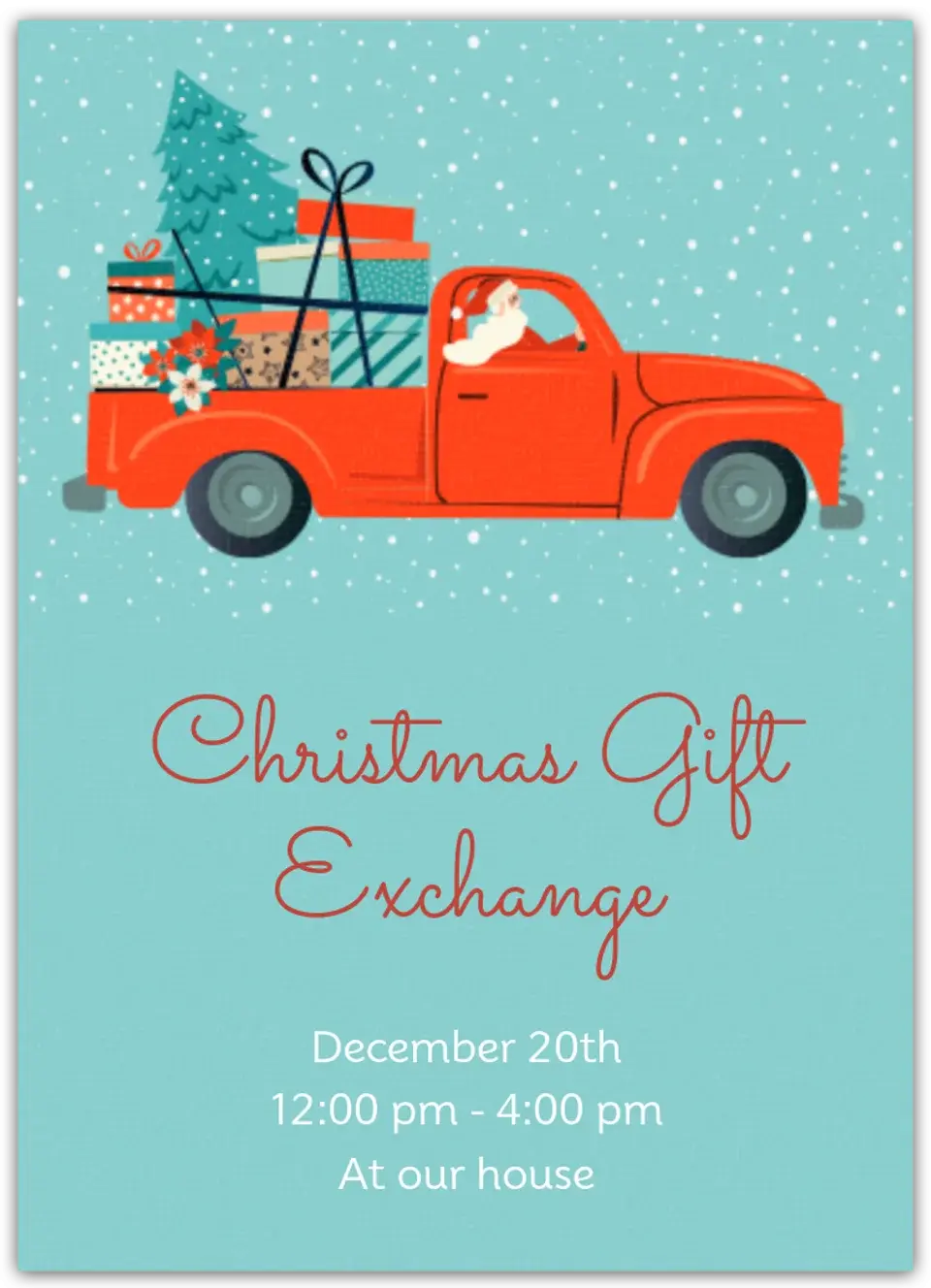 Santa Truck card