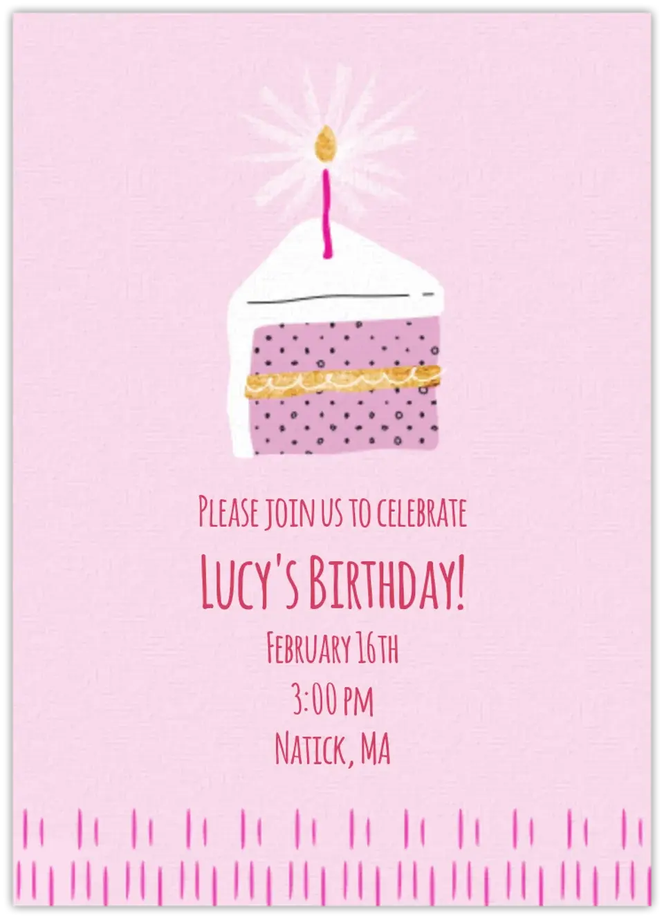 Valentine's Birthday Cake card