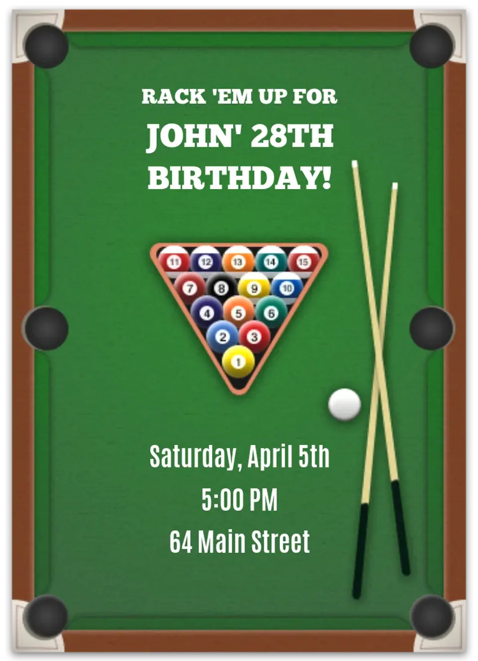 Billiards  card