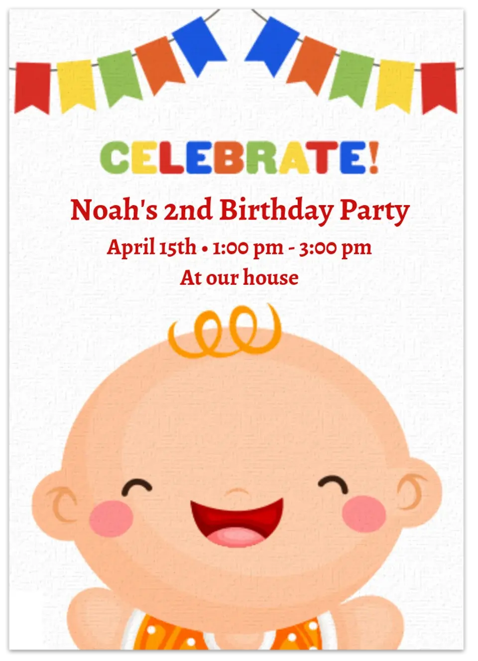 Colorful Baby card