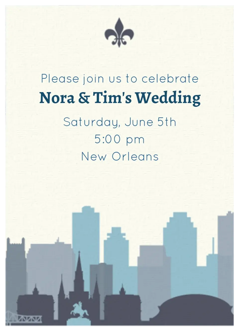 New Orleans Skyline card