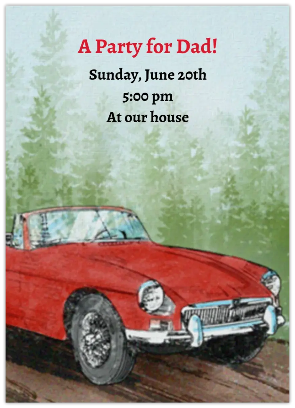Classic Car card