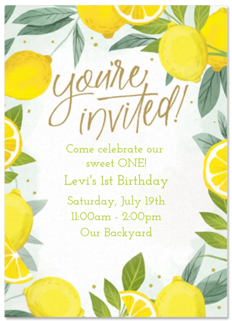 Summer Lemons card