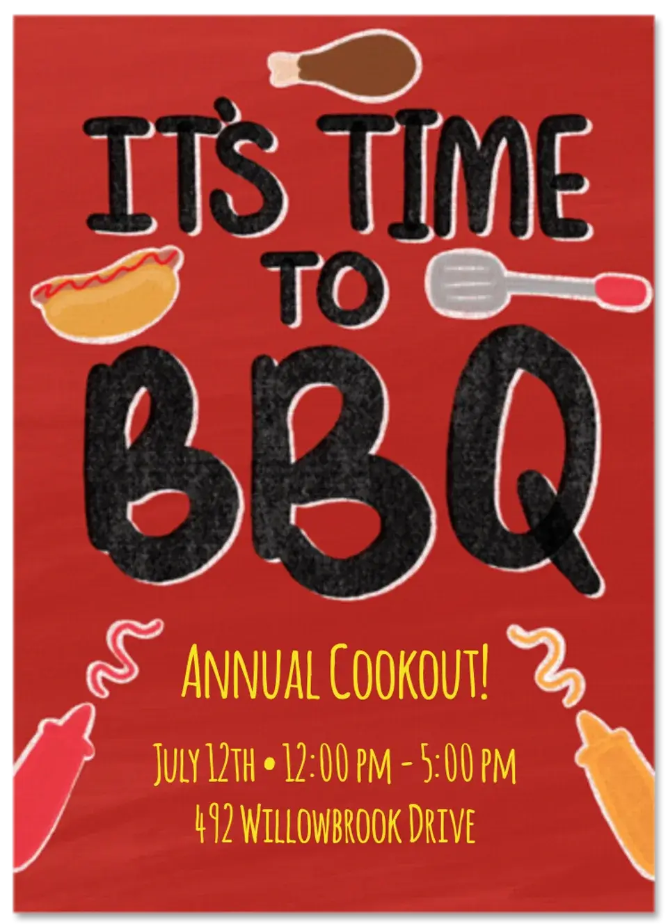 It's Time to BBQ card