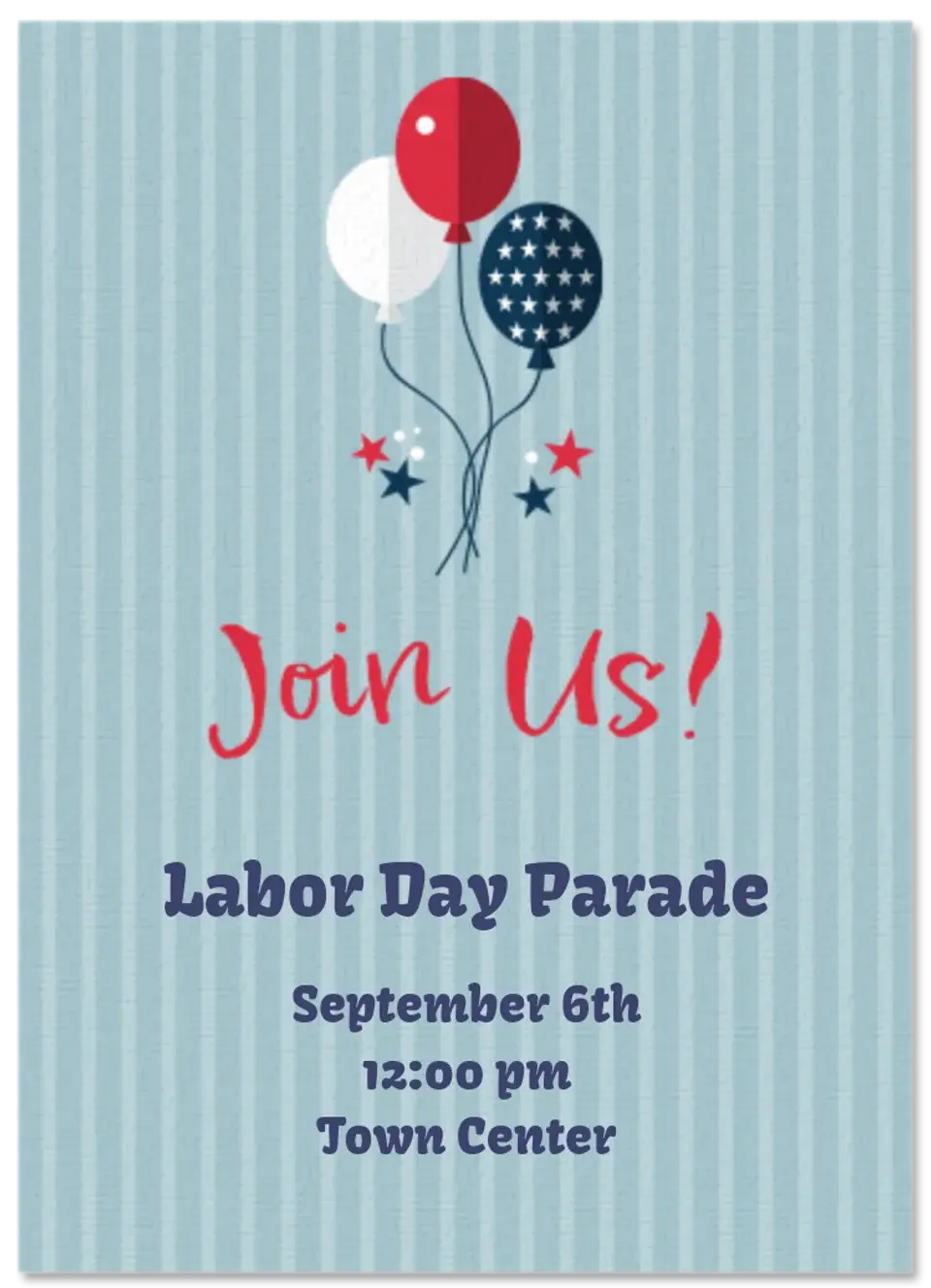 Labor Day Balloons card