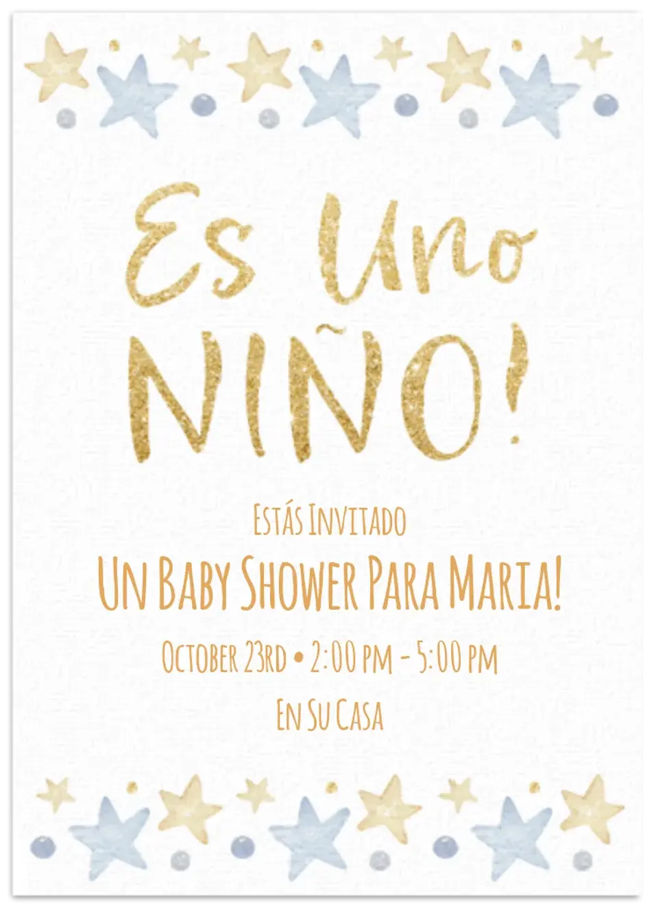 Es Un Niño card