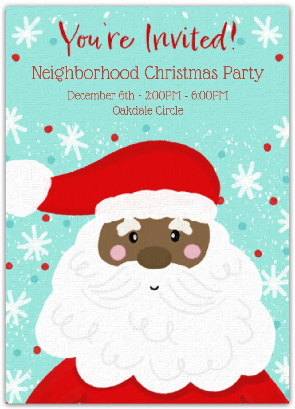 Jolly Santa card